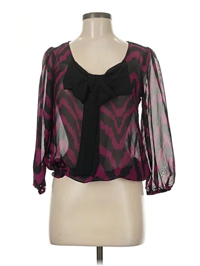 Pre-owned Iz Byer 3/4 Sleeve Blouse In Black