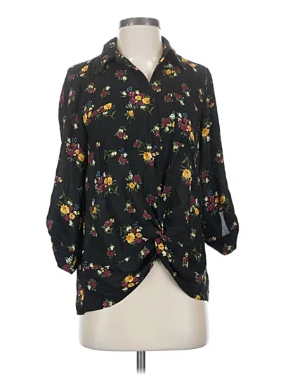 Pre-owned Iz Byer 3/4 Sleeve Blouse In Black