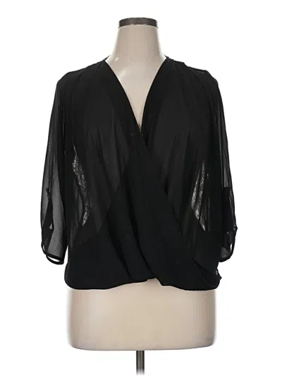 Pre-owned Iz Byer 3/4 Sleeve Blouse In Black