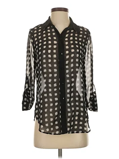 Pre-owned Iz Byer 3/4 Sleeve Blouse In Black