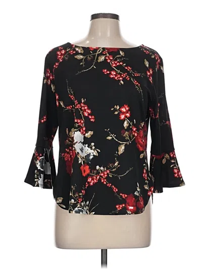 Pre-owned Iz Byer 3/4 Sleeve Blouse In Black