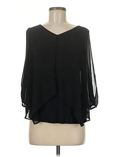 Pre-owned Iz Byer 3/4 Sleeve Blouse In Black