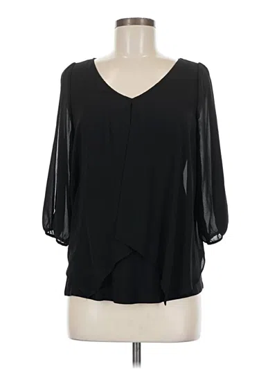 Pre-owned Iz Byer 3/4 Sleeve Blouse In Black