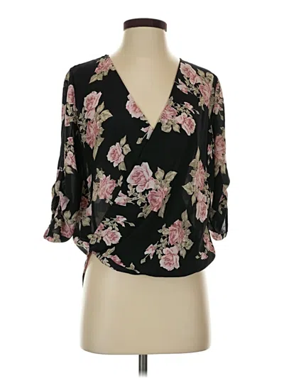 Pre-owned Iz Byer 3/4 Sleeve Blouse In Black