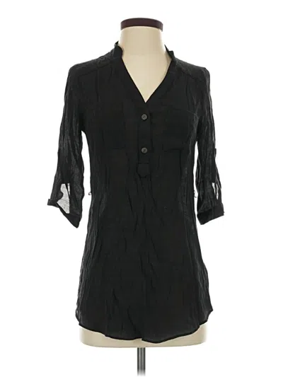 Pre-owned Iz Byer 3/4 Sleeve Blouse In Black