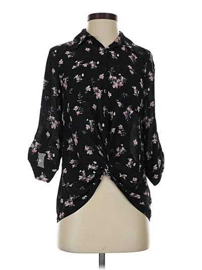 Pre-owned Iz Byer 3/4 Sleeve Blouse In Black