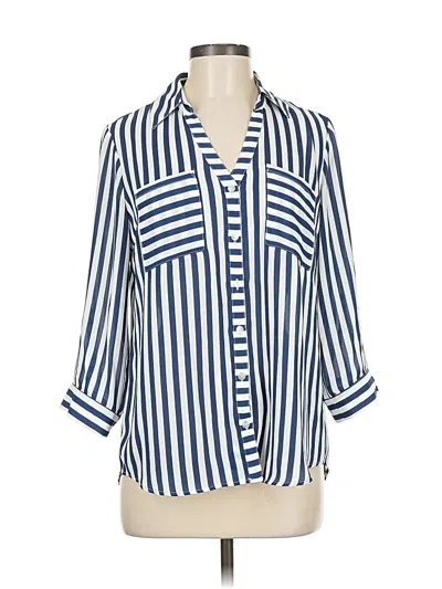 Pre-owned Iz Byer 3/4 Sleeve Blouse In Blue