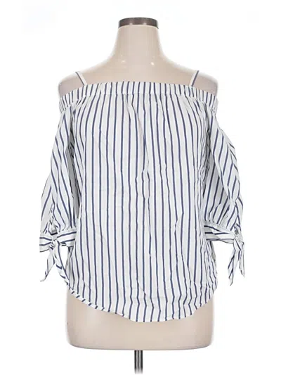 Pre-owned Iz Byer 3/4 Sleeve Blouse In Blue