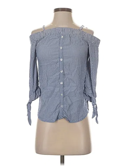 Pre-owned Iz Byer 3/4 Sleeve Blouse In Blue