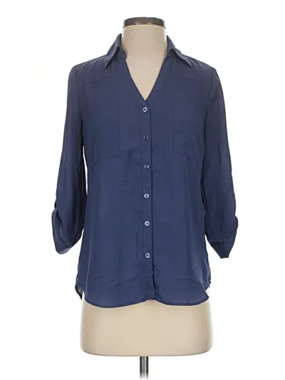 Pre-owned Iz Byer 3/4 Sleeve Blouse In Blue