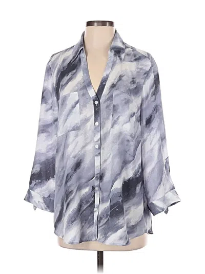Pre-owned Iz Byer 3/4 Sleeve Blouse In Gray