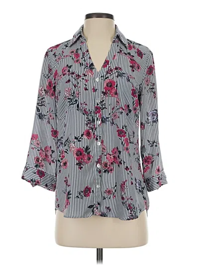 Pre-owned Iz Byer 3/4 Sleeve Blouse In Gray
