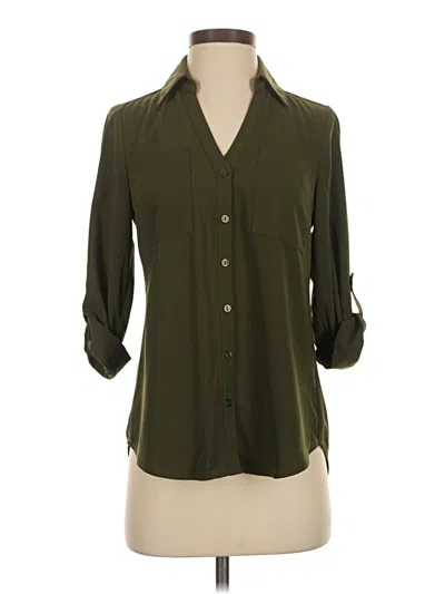 Pre-owned Iz Byer 3/4 Sleeve Blouse In Green