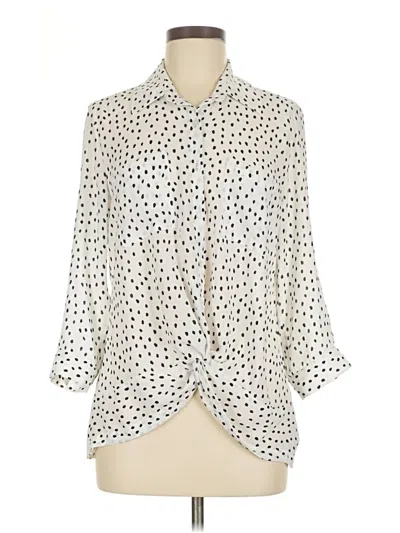 Pre-owned Iz Byer 3/4 Sleeve Blouse In Ivory