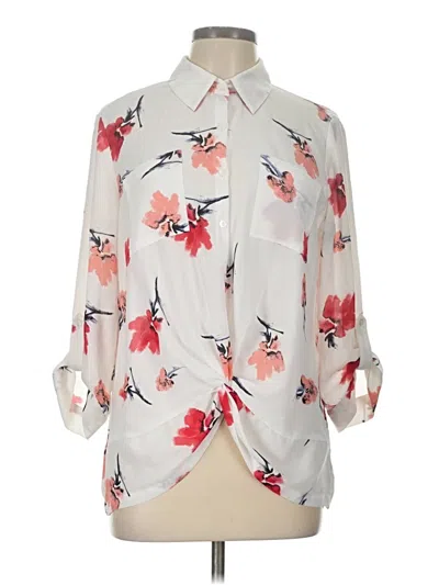 Pre-owned Iz Byer 3/4 Sleeve Blouse In Ivory