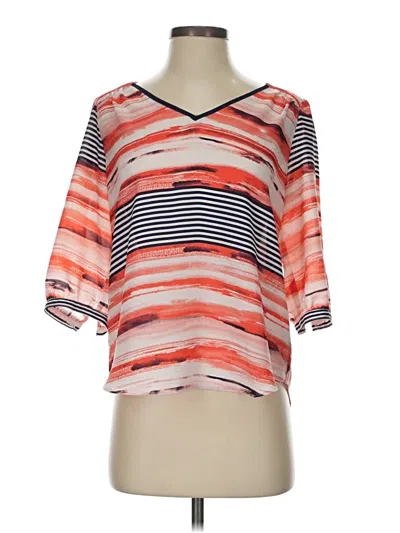 Pre-owned Iz Byer 3/4 Sleeve Blouse In Orange