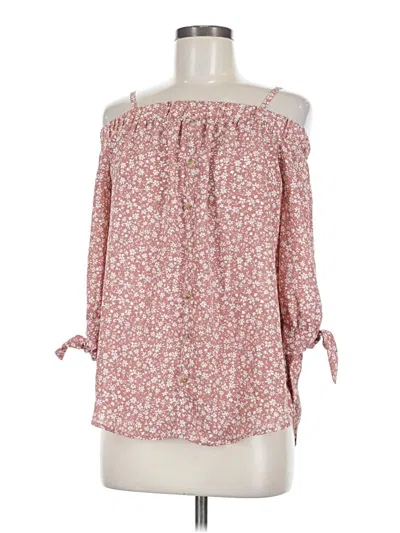 Pre-owned Iz Byer 3/4 Sleeve Blouse In Pink