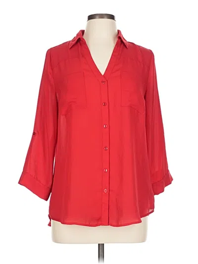 Pre-owned Iz Byer 3/4 Sleeve Blouse In Red