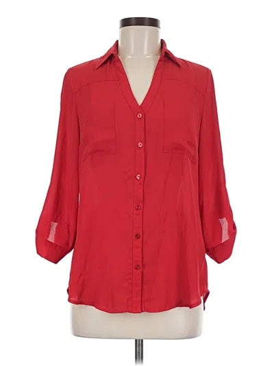 Pre-owned Iz Byer 3/4 Sleeve Blouse In Red