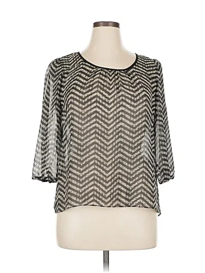 Pre-owned Iz Byer 3/4 Sleeve Blouse In Silver