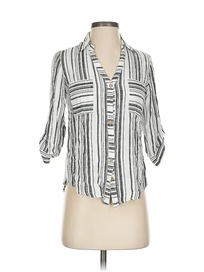 Pre-owned Iz Byer 3/4 Sleeve Blouse In Silver