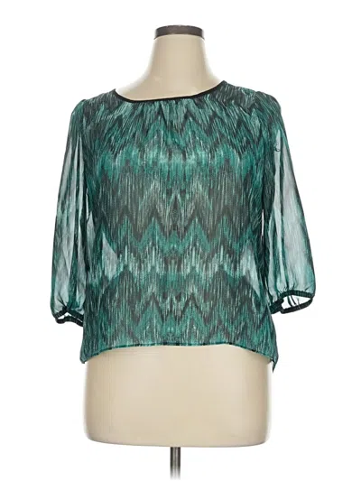 Pre-owned Iz Byer 3/4 Sleeve Blouse In Teal