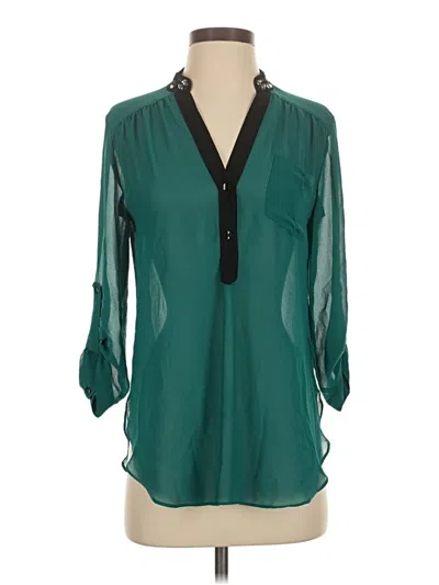 Pre-owned Iz Byer 3/4 Sleeve Blouse In Teal