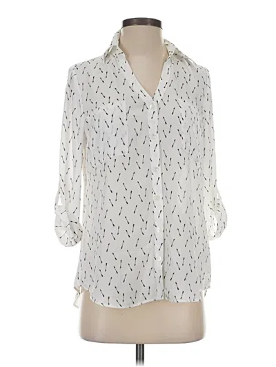 Pre-owned Iz Byer 3/4 Sleeve Blouse In White