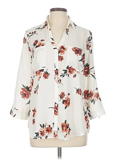 Pre-owned Iz Byer 3/4 Sleeve Blouse In White