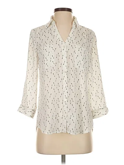 Pre-owned Iz Byer 3/4 Sleeve Blouse In White