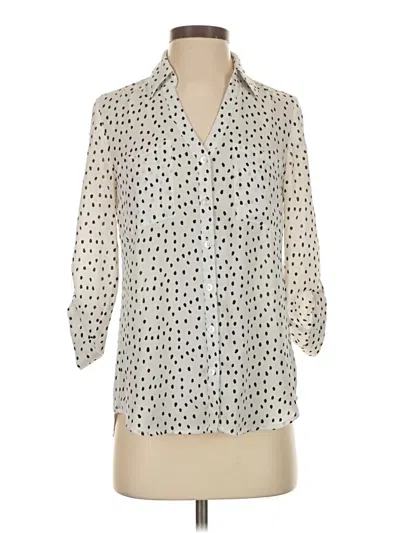 Pre-owned Iz Byer 3/4 Sleeve Blouse In White