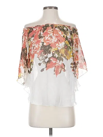 Pre-owned Iz Byer 3/4 Sleeve Blouse In White