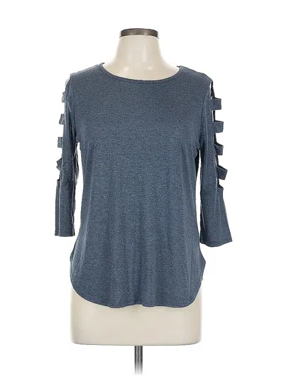 Pre-owned Iz Byer 3/4 Sleeve T-shirt In Blue