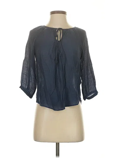 Pre-owned Iz Byer 3/4 Sleeve T-shirt In Blue