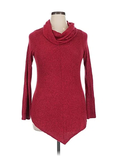 Pre-owned Iz Byer 3/4 Sleeve Top Red Cowl Neck Tops