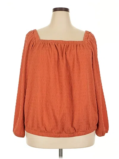 Pre-owned Iz Byer 3/4 Sleeve T-shirt In Orange