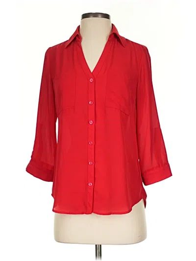 Pre-owned Iz Byer 3/4 Sleeve T-shirt In Red