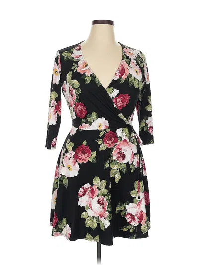 Pre-owned Iz Byer Casual Dress In Black