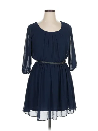 Pre-owned Iz Byer Casual Dress In Blue