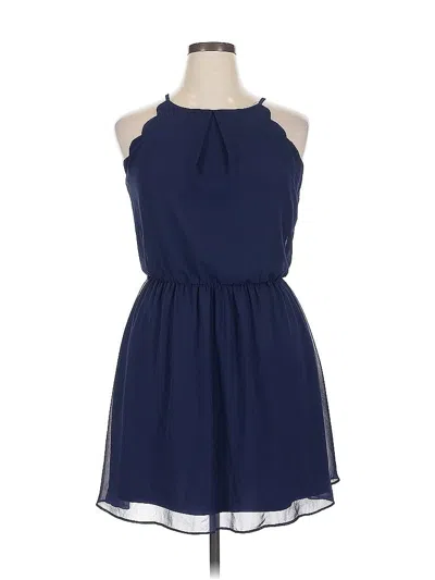 Pre-owned Iz Byer Casual Dress In Blue