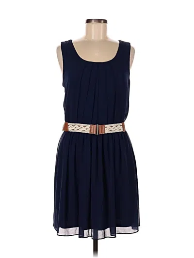 Pre-owned Iz Byer Casual Dress In Blue