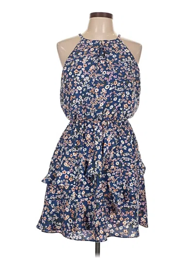 Pre-owned Iz Byer Casual Dress In Blue