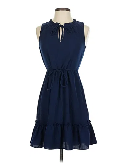 Pre-owned Iz Byer Casual Dress In Blue