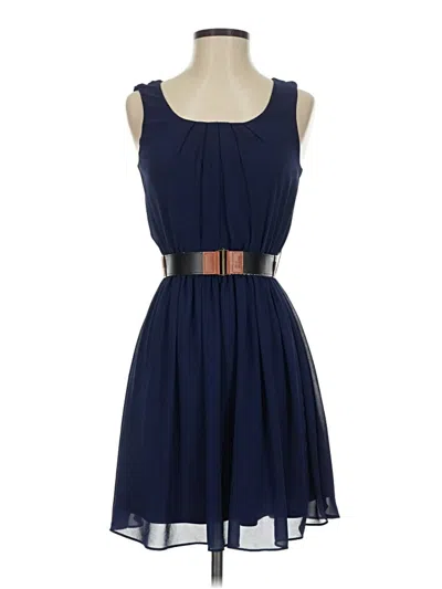 Pre-owned Iz Byer Casual Dress In Blue