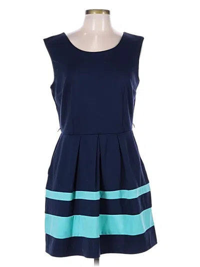 Pre-owned Iz Byer Casual Dress In Blue