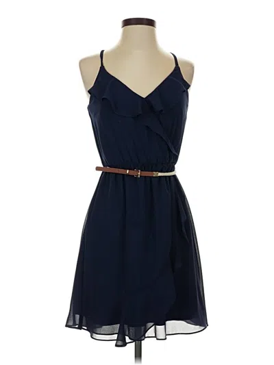 Pre-owned Iz Byer Casual Dress In Blue