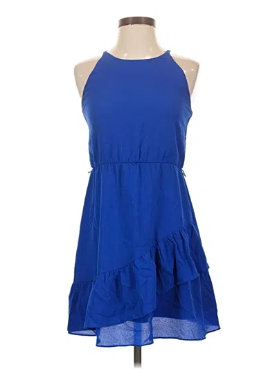 Pre-owned Iz Byer Casual Dress In Blue