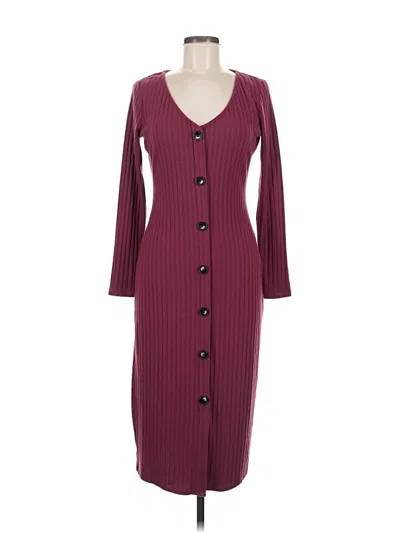 Pre-owned Iz Byer Casual Dress In Burgundy