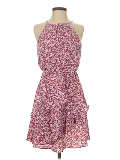 Pre-owned Iz Byer Casual Dress In Burgundy