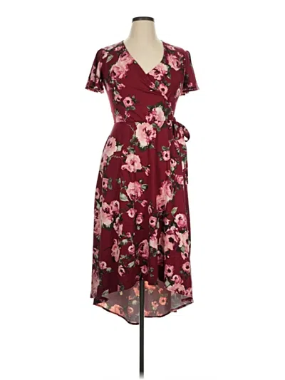 Pre-owned Iz Byer Casual Dress In Burgundy
